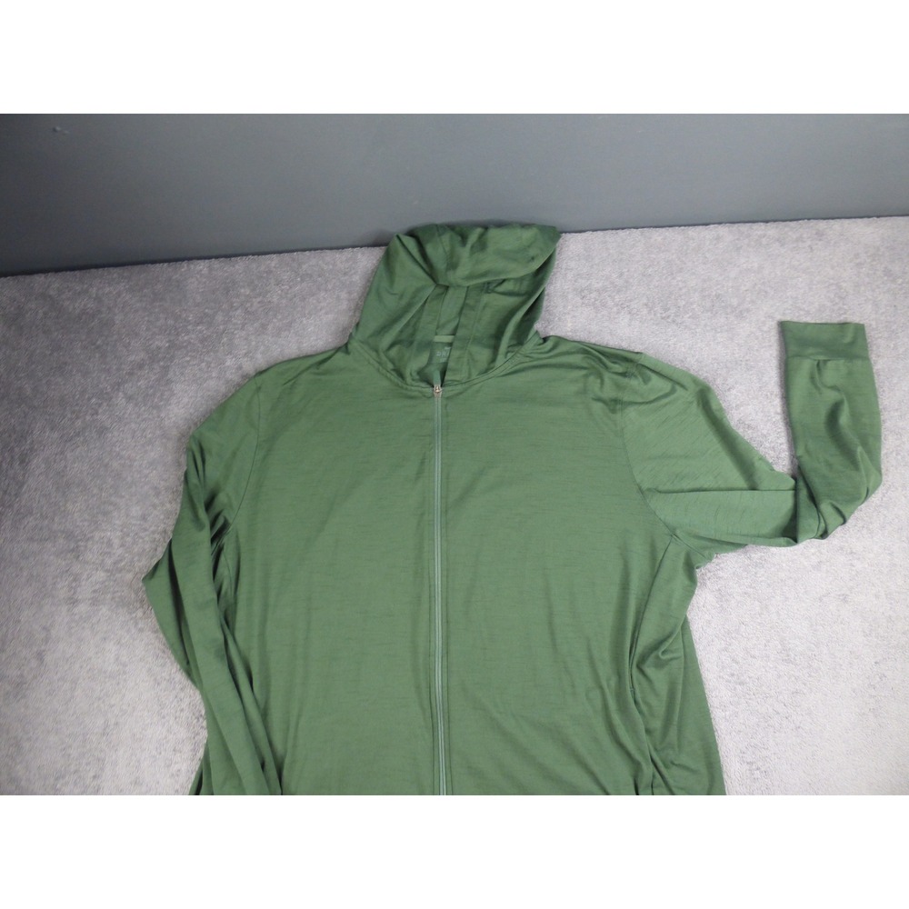 Nike Dri-FIT Mens Full Zip Hoodie Green Heathered Lightweight Jacket XXL